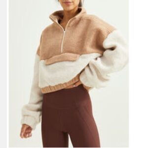 NWT Altar’d State Elevate Half Zip Up Sherpa Textured Pullover Sweater Jacket